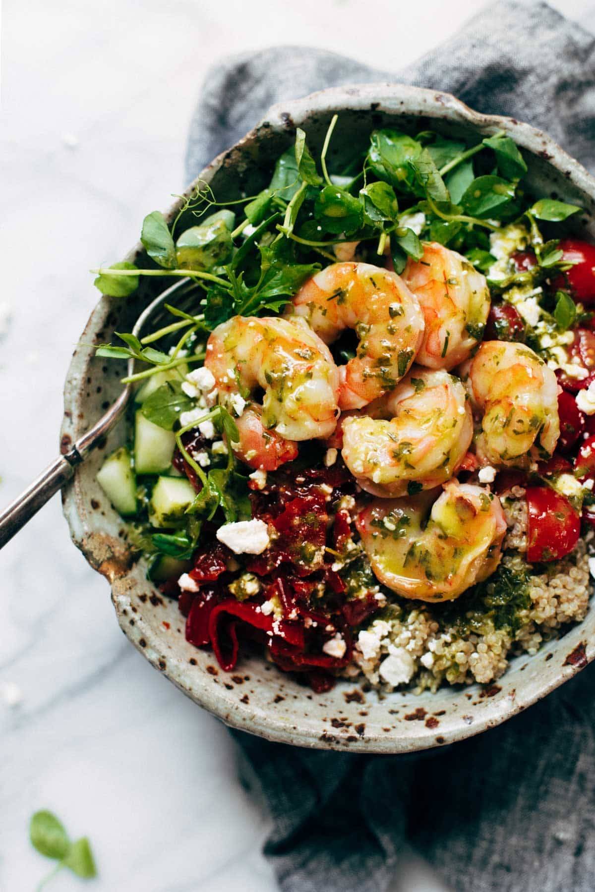 Summer Quinoa Salad Jars with Lemon Dill Dressing