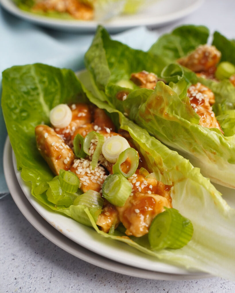 Teriyaki Chicken Lettuce Wraps (Low Calorie) 