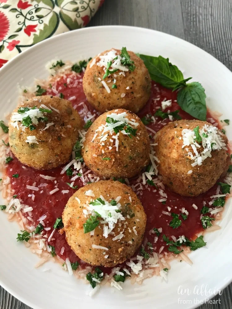 Three Cheese Fried Risotto Balls