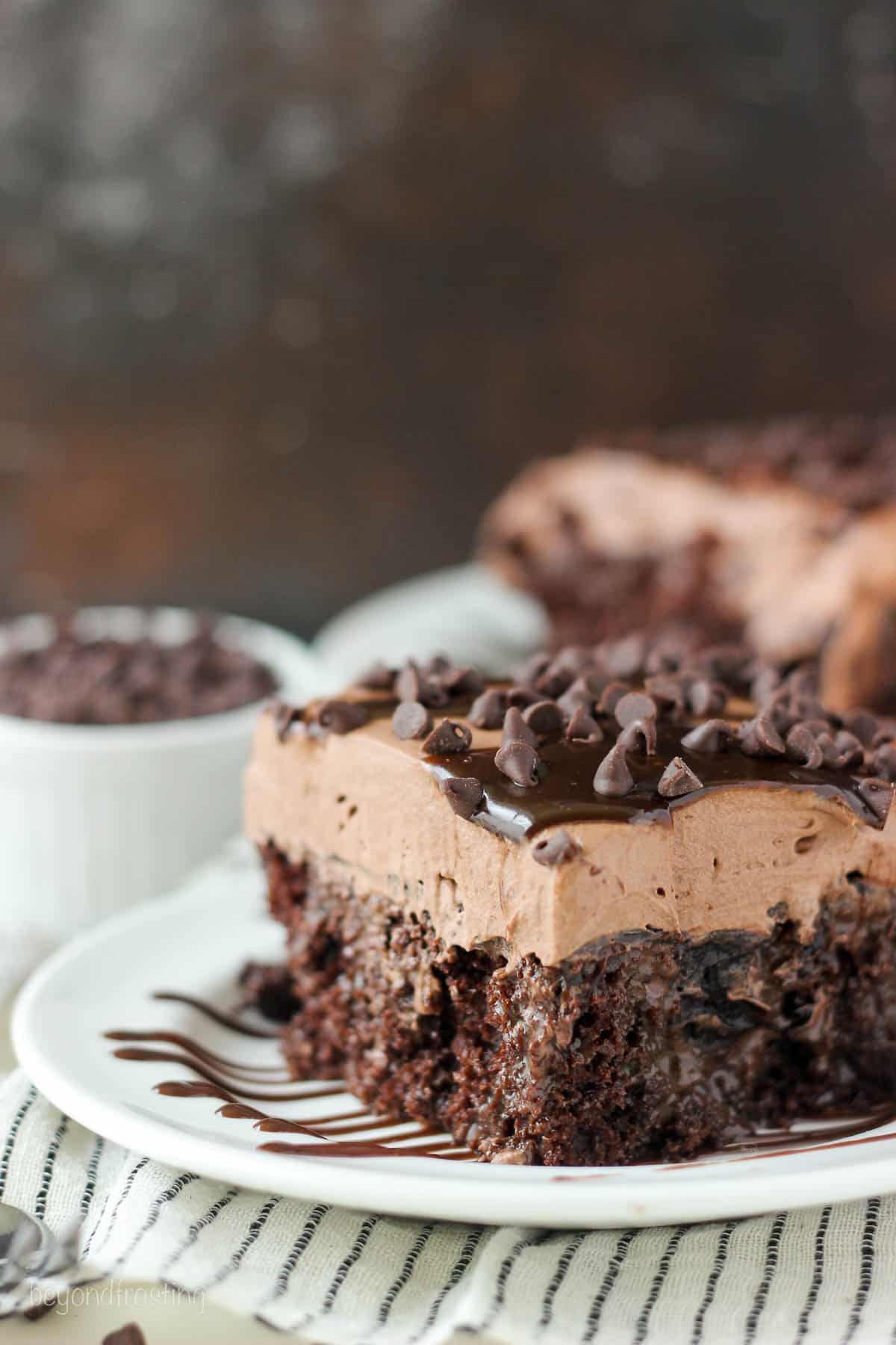 Triple Chocolate Poke Cake