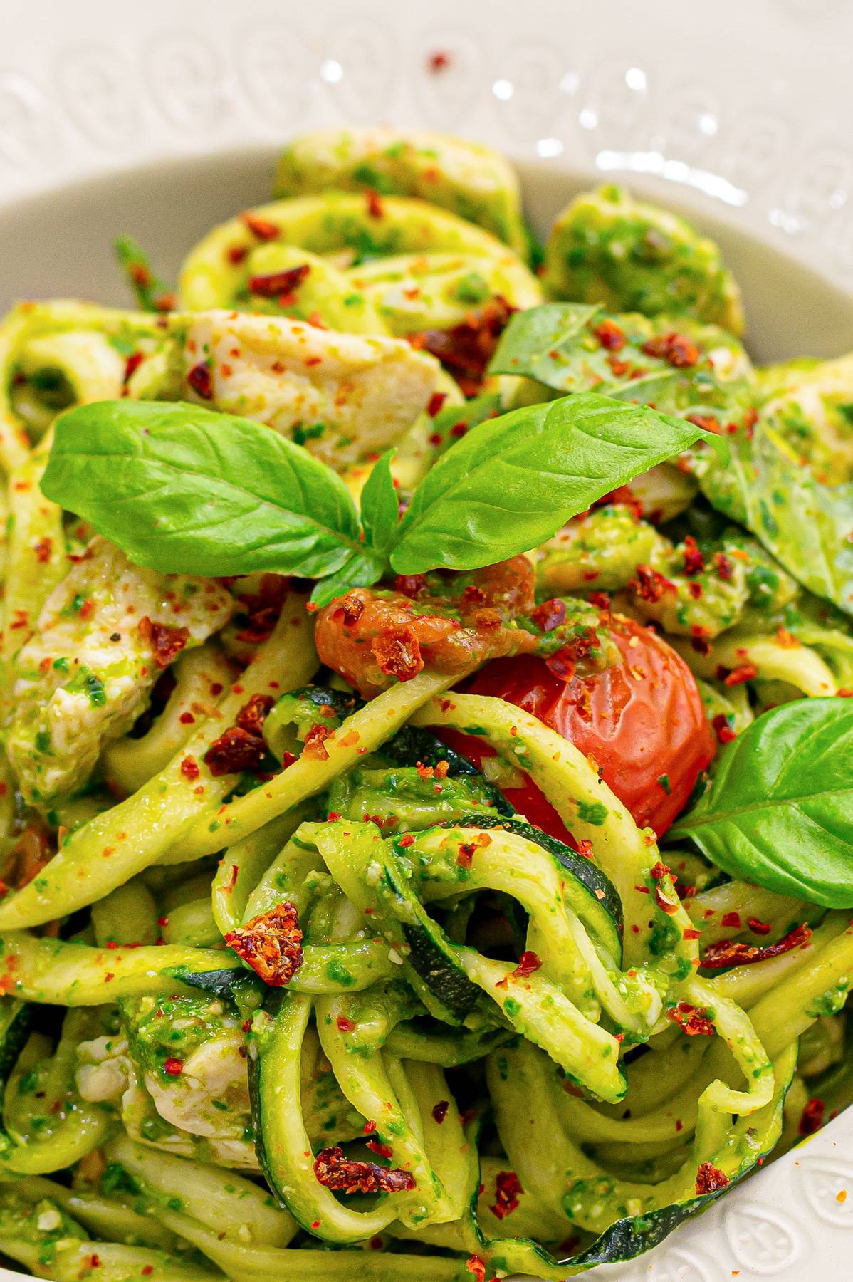 Zucchini Noodles with Pesto