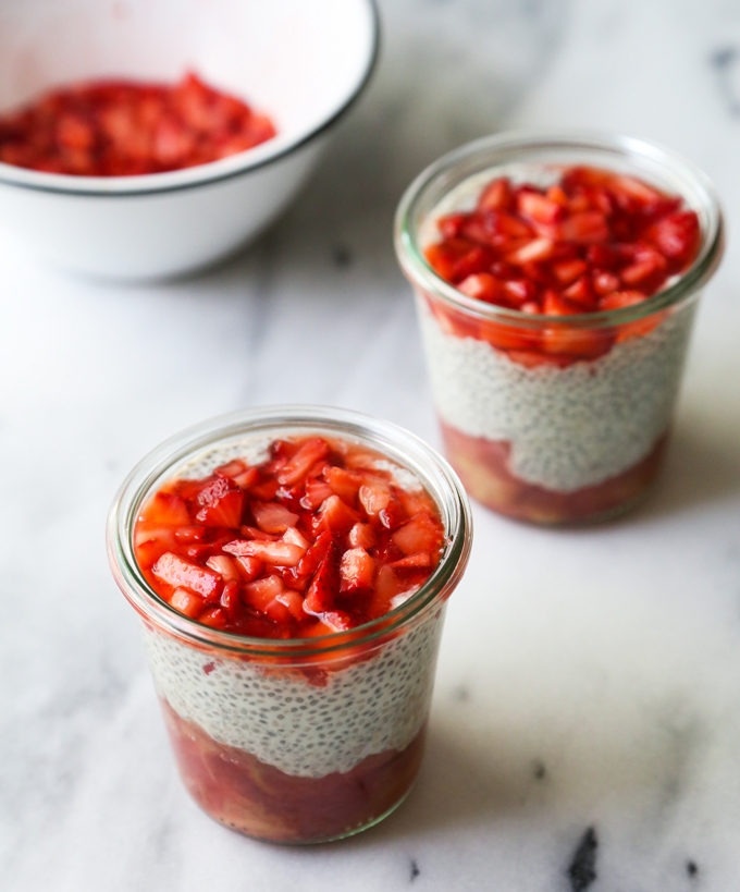 Strawberry Rhubarb Chia Cups