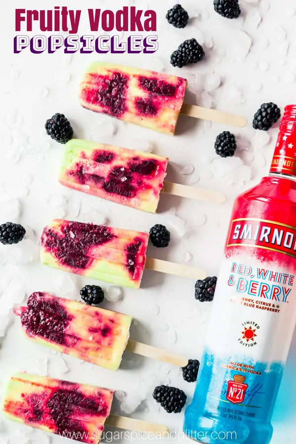 Blackberry-Pineapple Vodka Popsicles