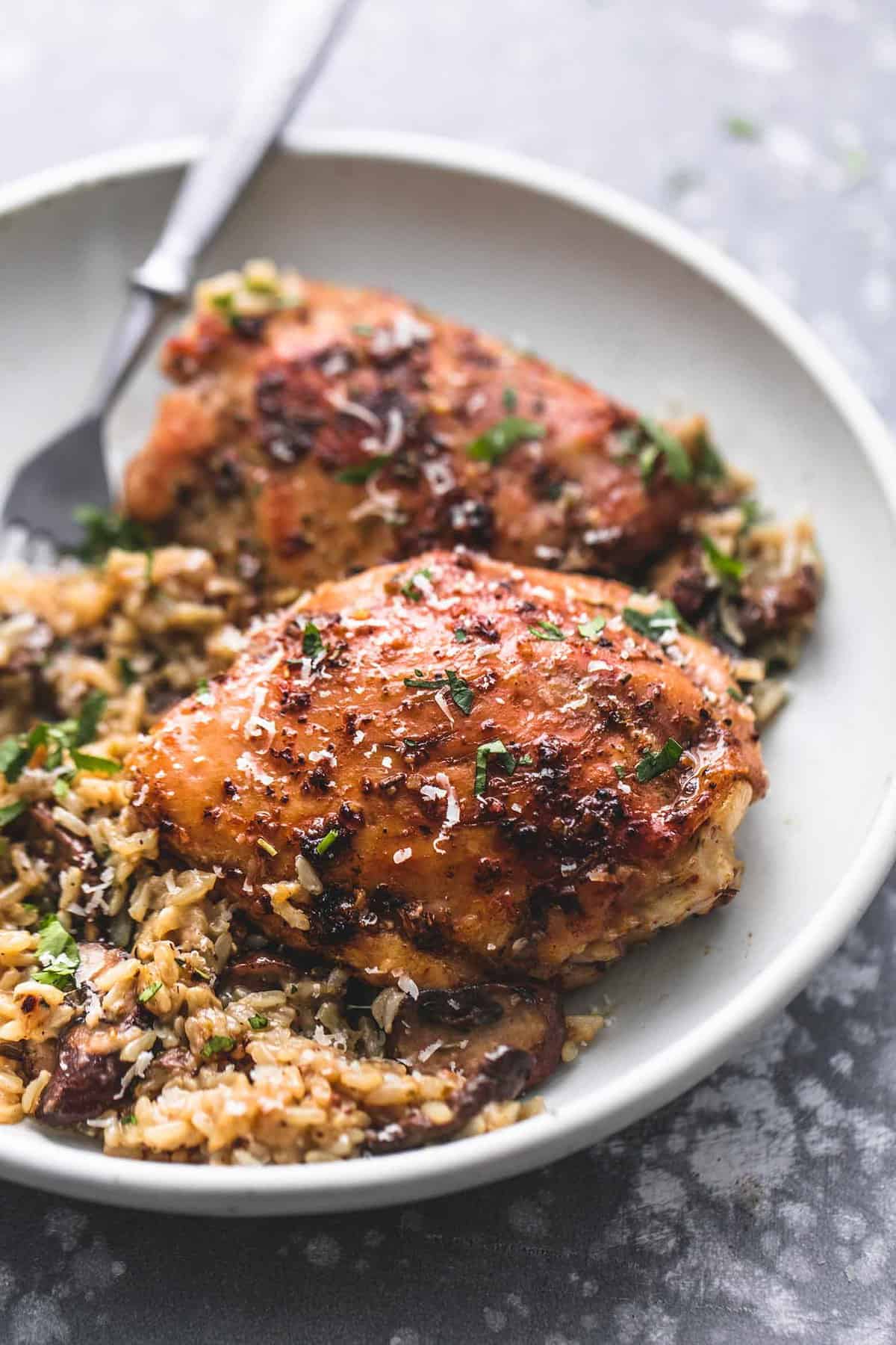 Instant Pot Parmesan Chicken and Rice with Mushrooms