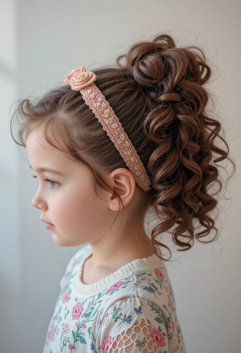 Curly Pony with Headband