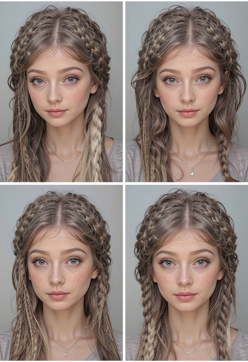 Face framing braids