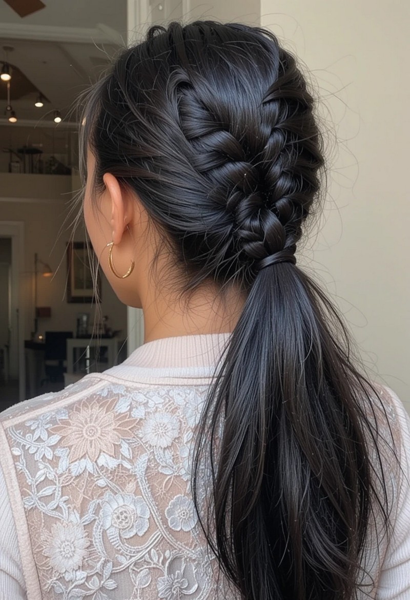 Fish Tail Braid Ponytails