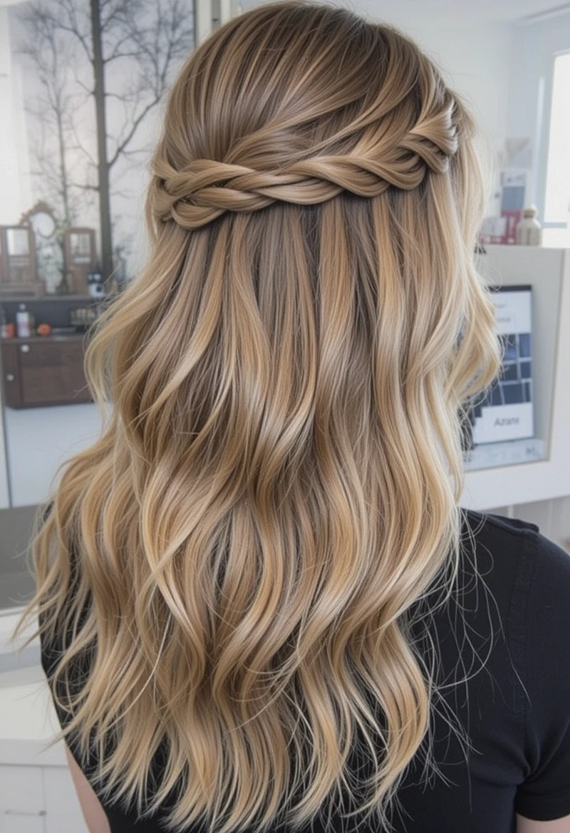 Half-Up Beach Waves