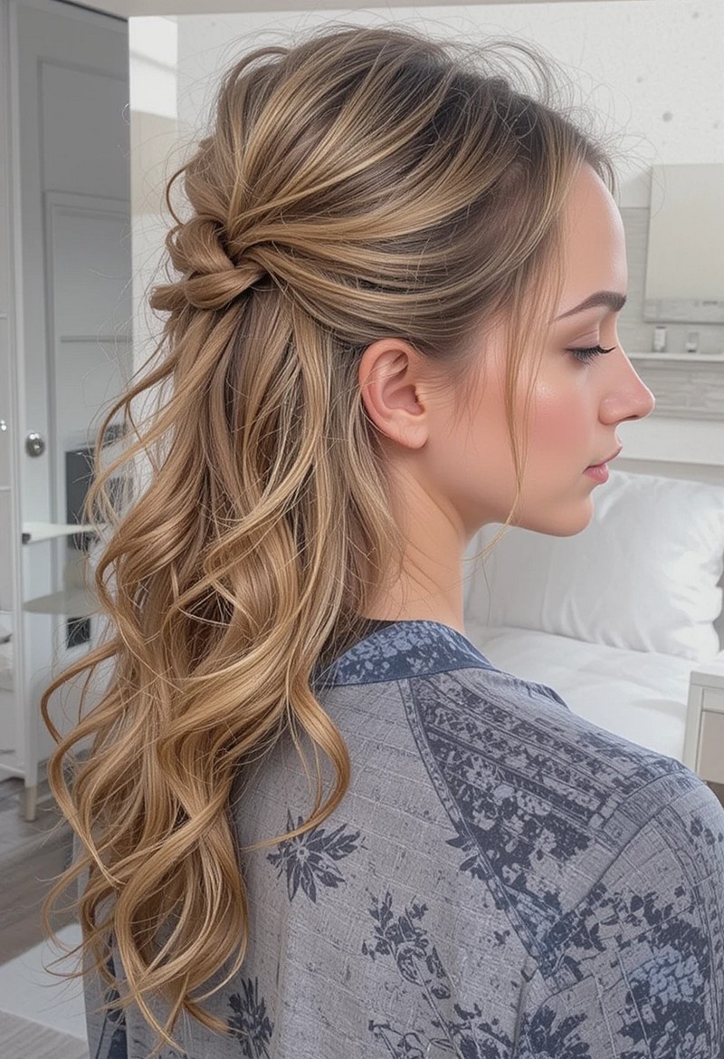 Half-Up, Half-Down Hairstyle