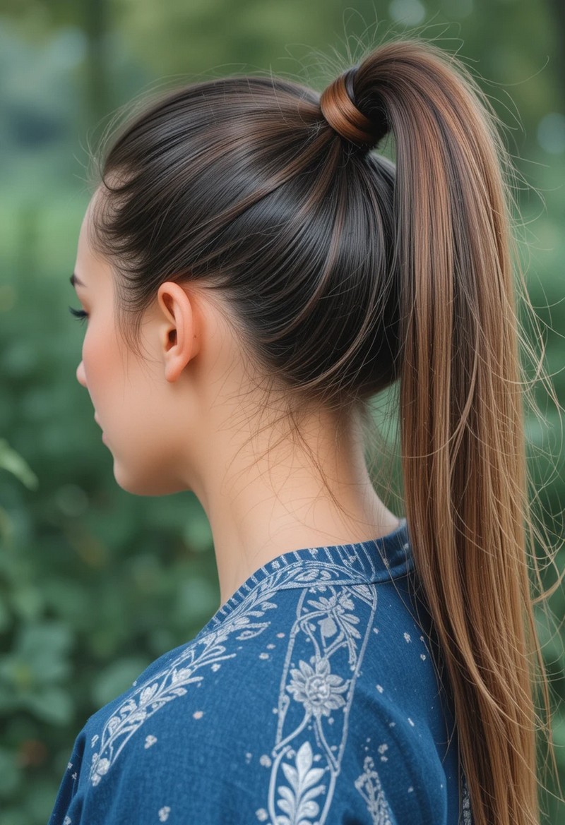 High and tight ponytail