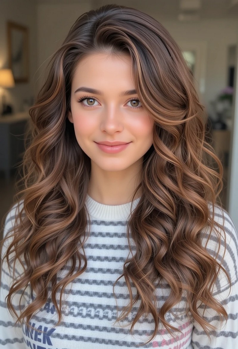 Layered Long Curls