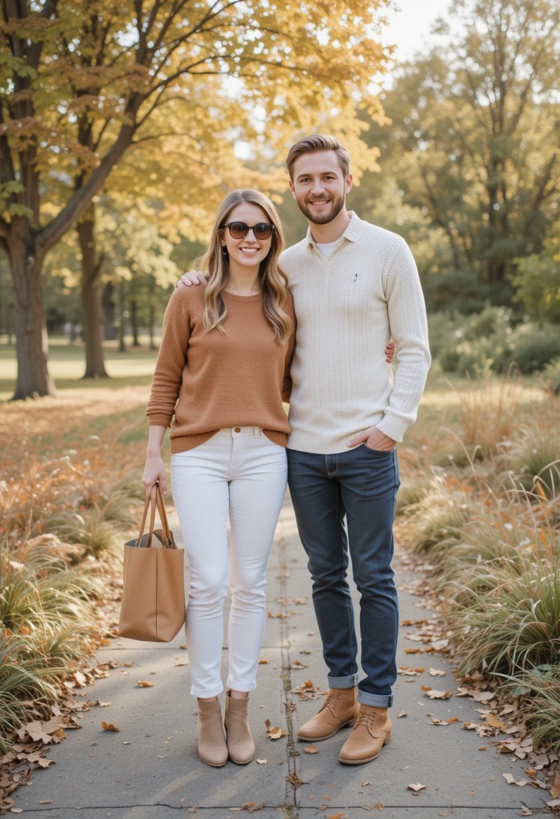 Light Tan & White Casual