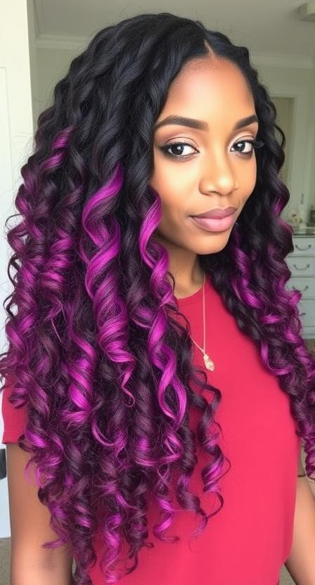 Long With Dip-Dyed Curls