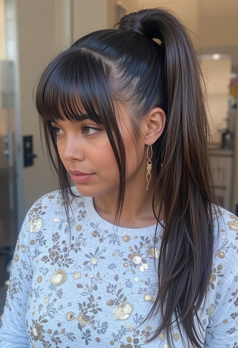 Ponytail With Bangs